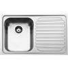 Smeg PRONTA CONSEGNA - Smeg Lavello una vasca con gocciolatoio a destra SP791D-2 finitura acciaio inox spazzolato da 79 cm