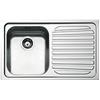 Smeg PRONTA CONSEGNA - Smeg Lavello una vasca con gocciolatoio a sinistra SP791S-2 finitura acciaio inox spazzolato da 79 cm
