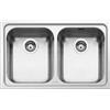 Smeg PRONTA CONSEGNA - Smeg Lavello due vasche SP792-2 finitura acciaio inox spazzolato da 79 cm