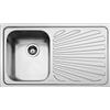 Smeg Lavello una vasca con gocciolatoio a destra SP861D finitura acciaio inox spazzolato da 86 cm