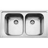 Smeg PRONTA CONSEGNA - Smeg Lavello due vasche SP862 finitura acciaio inox spazzolato da 86 cm