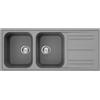 Smeg PRONTA CONSEGNA - Smeg Lavello due vasche con gocciolatoio LZ116CT finitura cemento da 116 cm