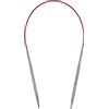 Coopay Ferri da maglia circolari in acciaio 4 mm, 40 cm, con cavo flessibile, ferri fissi in metallo per calzini piccoli progetti