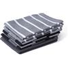 Encasa XO Asciugamani da cucina e salviette in cotone Grigio | Strofinaccio in waffle e tessuto piatto | Set strofinacci | 70x45 cm | Riutilizzabile e ad asciugatura rapida Set di 5