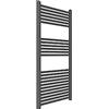 ERCOS Scaldasalviette Termoarredo Bagno Dimensioni 600x1200 MM Radiatore Colore Grigio Ferro Opaco , Attacchi da 1/2 Fornito Con Kit Montaggio