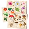 QUOKKA Puzzle Legno Bambini 1 2 Anni - 3 Giocattolo Puzzle Animali - Gioco Montessori in Legno con Funghi Fiori e Foglie - Educativo Regalo per Bambini e Bambine 3 4 5 Anni
