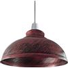 DC Voltage Moderna lampada vintage per lampada a sospensione, lampada da soffitto industriale, ideale per sala da pranzo, bar club e ristoranti (rosso scuro)
