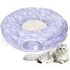 Nobleza - Tunnel per Gatti, Tunnel per Gatti Rotondo Pieghevole con 1 Palla da Graffio Appesa, Letto a Tunnel per Gatti con Tappetino Centrale Morbido, Letto a Tunnel del Gatto, Adatto per Gattini