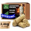 LERAVA Accendifuoco Ecologico (ca. 200pz) - Fire Starter Naturale con Fiamma Forte - Accendi Carbonella Barbecue, Camino & Stufa - FSC Certificato - Accendi Fuoco Sicuro & Lunga Durata - 2,4kg