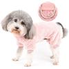 Zunea Pigiama Invernale per Cani Piccola Taglia Fuzzy Caldo Pile Cucciolo Cappotto Vestiti Pigiama Morbido Peluche Pjs Tuta Pullover Maglione Abbigliamento per Chihuahua Yorkie Gatto Rosa S