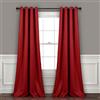Lush Decor Coppia di tende oscuranti isolate con occhielli, 132 x 241 cm (larghezza x lunghezza), colore: rosso