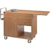 Forcar Carrello Flambè Modello CF1200 con portabottiglie in acciaio cromato