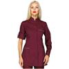 Ristosubito Casacca Antigua da donna MANICA LUNGA 65% Poliestere 35% Cotone BORDEAUX + GRIGIO Disponibile in diverse taglie Modello 003003