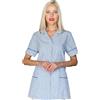 Ristosubito Casacca Zama da donna MANICA CORTA 65% Poliestere 35% Cotone A STRISCE CELESTI Disponibile in diverse taglie Modello 004716
