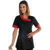 Ristosubito Casacca Delhi da donna MANICA CORTA 65% Poliestere 35% Cotone NERO E ROSSO Disponibile in diverse taglie Modello 005407