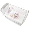 Interbaby PARACOLPI E PIUMONE LETTINO CON SBARRE - PANDA ROSA