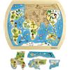 BELEDUC Puzzle del Mondo in Legno