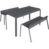 NATERIAL Set tavolo e sedie Idaho NATERIAL in alluminio per 2 persone, antracite