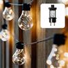Hellum luci a LED con telecomando, per esterni, dimmerabile, con timer, Catena luminosa a LED per feste, 4,5 m, 10 lampadine colorate, luci per feste e giardini della birra, camera 577884