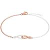 amor Bracciale 925 Argento Sterling per Donna, con Zirconia Sintetica, 19+2 cm, Bicolore, Infinito, Confezionato in Scatola Regalo Gioielli, 9271276