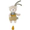Fehn Mini Carillon Orso Natur - Peluche e Aiuto al Sonno con Cotone da Coltivazione Biologica - Melodia: Ninna Nanna di Schubert - in Viaggio e a casa - per Neonati e Bambini Piccoli