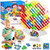 Jadyon 64 Pcs gioco per bambini, Tetra tower, Gioco Stack Attack Giocattolo Impilabile, Montessori Giochi Tower Balance Game Regalo per Bambini e Adulti.