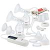 NUK Tiralatte elettrico doppio Soft & Easy | Coppe morbide 100% silicone | Piccolo, leggero e silenzioso | Batteria ricaricabile per il trasporto | Coppe da 24 mm e 27 mm | 2 x Biberon Perfect Match