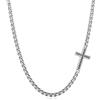 GAVU Collana catena Acciaio Inox con Charm Croce da Uomo, Crocefisso Collana da Uomo 60cm