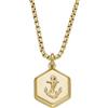 Fossil Collana da Uomo, Catena in Acciaio Inossidabile, D'oro