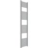 ERCOS Scaldasalviette Termoarredo Bagno Dimensioni 400x1800 MM Radiatore Bagno Colore Grigio Titanio , Attacchi da 1/2 Fornito Con Kit Montaggio