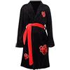 Yanny Uchiha Itachi Akatsuki - Accappatoio da uomo, morbido, biancheria da notte in flanella, anime, cosplay, pigiama, kimono, Nero , XXXL
