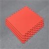 METIS FORZA Tappeto Per Palestra Ad Incastro - Piastrelle Da 60cm² / Imbottitura In Schiuma EVA | Accessori Per Esercizi & Ginnastica (Pacco Da 8, Rosso)