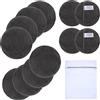 KinHwa Panno Microfibra Viso Dischetti Struccanti Lavabili Pad Struccante Lavabile 12Pezzi Grigio scuro