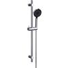 DETBOM Set Asta doccia 70cm con Doccetta 3 Funzioni, Soffione Regolabile e Tubo Flessibile di Supporto al Sistema Doccia, Colonna Doccia senza Miscelatore, Acciaio Inox 304 -Cromo
