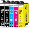 SINOPRINT 5 Pack 405XL Cartucce d'inchiostro Compatibile per Epson 405 XL per Cartucce Epson WF 4820 per Epson Workforce Pro WF4820 WF7830 WF3820 WF7840 WF4830 WF4825 WF7835 WF3825 WF-3820 WF-4820