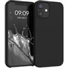 kwmobile Cover per Apple iPhone 12 mini Custodia - Back Case per Smartphone in Silicone TPU - Protezione Gommata - nero matt