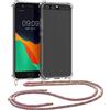 kwmobile Custodia Compatibile con Huawei P10 Cover - Back Case in Silicone TPU - Protezione Smartphone con Cordino - multicolore