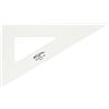 Graphoplex - Squadra 60°, 3 bordi dritti, colore trasparente 26 cm trasparente