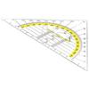 TSI squadra geometrica con impugnatura, 16 cm, trasparente, Art. No. 46318