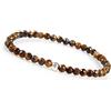 GD GOOD.designs EST. 2015 Bracciale da donna in perle con pietre naturali autentiche e perle d'argento 925 I Bracciale in pietre naturali con perle sfaccettate da 4 mm - Incl. sacchetto regalo