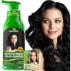Herbishh Hair Color Shampoo for Gray Hair-Natural Hair Dye Shampoo-Colors Hair in Minutes - Long-lasting color- 500 Ml - 3-In-1 Hair Color - Ammonia-Free | Herbishh (Black)
