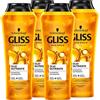 Schwarzkopf 4x Schwarzkopf Gliss Hair Repair Olio Nutriente Shampoo per Capelli Fragili e Sfibrati Azione Riparatrice - 4 Flaconi da 250ml