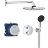 GROHE Precision Sistema Doccia da Incasso, Termostato 2 Vie, Soffione Vitalio Start 250, Manopola Doccetta 2 Getti, TurboStat, SafeStop, Cromo, 34883000