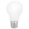 Eglo E27 LED dimmerabile, lampadina opalina, 7,5 Watt (equivalente a 60 Watt), 806 lumen, luce bianco caldo, 2700k, lampadina A60, Ø 6 cm