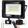 Tailcas 50W Faretto LED Esterno con Sensore di Movimento, IP66 Impermeabile - Faretti LED Interno ed Esterno per Giardino, Cortile, Garage