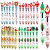 LATERN 27 Pezzi Penne a Sfera Natalizie, 6 In 1 Penna Navetta Retrattile Multicolore 16CM Albero di Natale Pupazzo di Neve Renna Babbo Natale Penne Roller per Calza Riempitori Bomboniere (27 Stili)