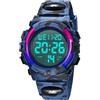 aswan watch Orologio Digitale Bambino con Sveglia, Cronometro, Data, Luce LED-Orologio da polso Ragazzo con Cinturino in Silicone