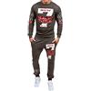 Zilosconcy Tute da Ginnastica Uomo Sportiva Set Pullover Felpa con Cappuccio e Jogging Pantaloni 2 Pezzi Tute