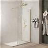 Morini Parete doccia walkin anticalcare 8mm h200 profilo oro satinato gardenia