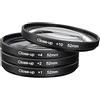 MYAMIA Kit Obiettivo Filtro Macro Close Up 52 Mm +1 +2 +4 +10 Per Fotocamera Reflex Digitale Canon Nikon Dslr